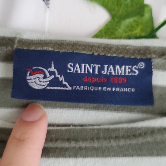 Saint-James Green striped long sleeves - Picture 3 of 6